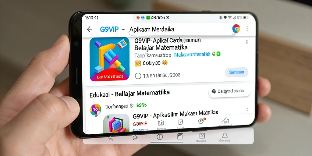 Antarmuka G9VIP yang sederhana dan menarik untuk belajar matematika.