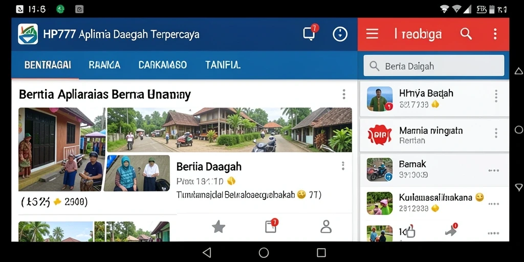 Tampilan antarmuka HP777 yang sederhana dan informatif.