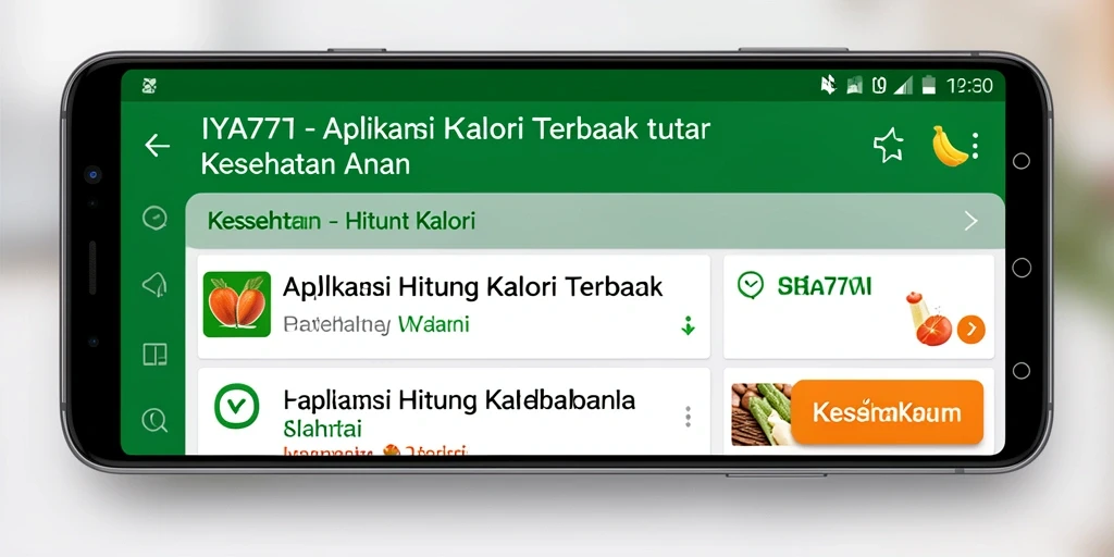 Tampilan antarmuka IYA777 yang intuitif untuk menghitung kalori.