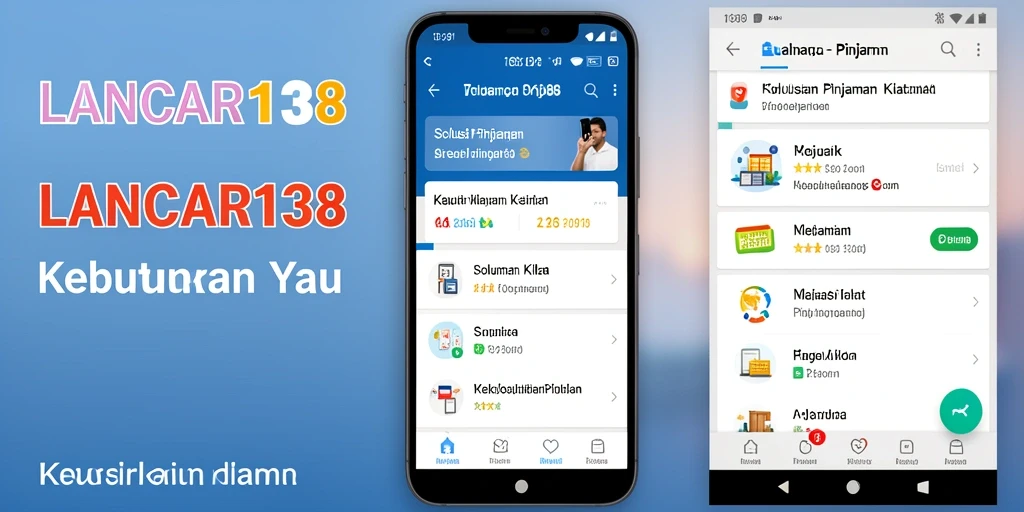 Antarmuka aplikasi LANCAR138 yang mudah digunakan untuk pengajuan pinjaman.