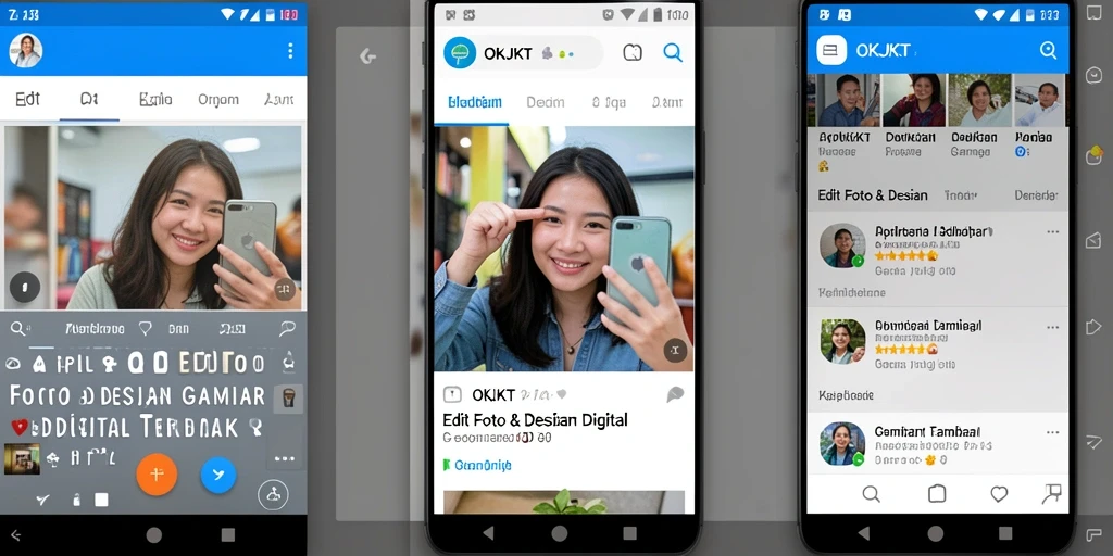 Antarmuka aplikasi OKJKT dengan fitur pengeditan gambar.