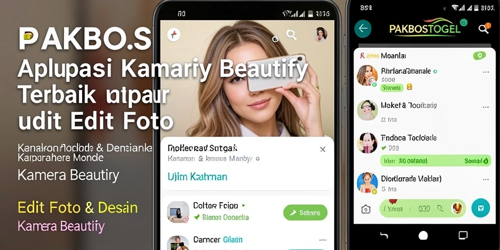 Tampilan antarmuka PAKBOSTOGEL dengan berbagai fitur Kamera Beautify.
