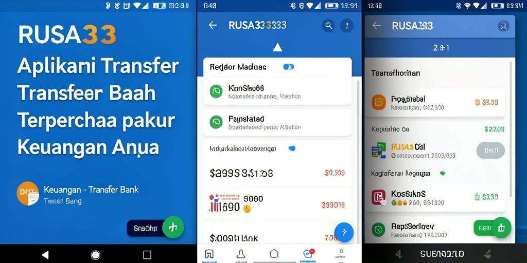 Tampilan antarmuka RUSA33 untuk fungsi Transfer Bank yang sederhana dan efisien.
