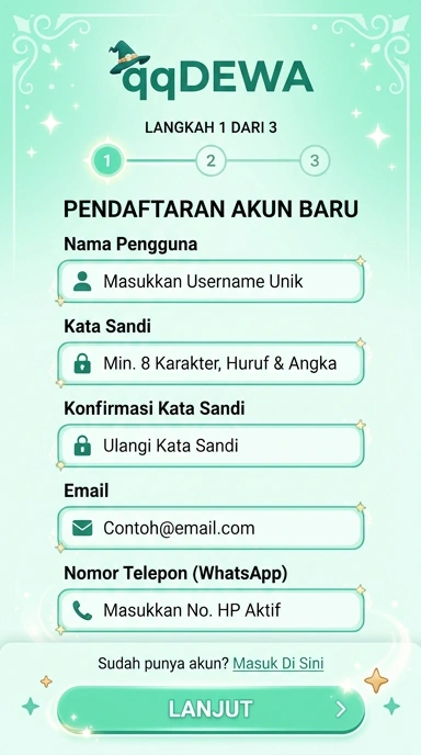 Cara Daftar Akun qqdewa untuk Pengguna Android